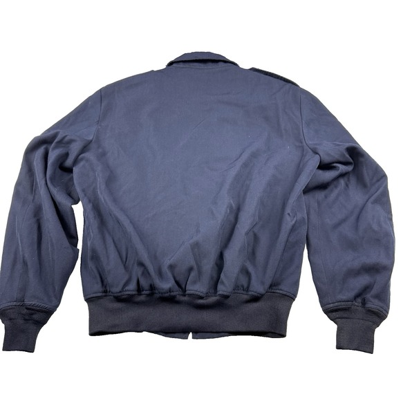 Air Force Men's Bomber Jacket w/ Liner Blue Wool Blend Size Medium USAF Zip - Picture 4 of 7